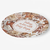 秋水彩フローラベビーシャワー ペーパープレート (アングル)