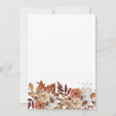 秋水彩フローラホワイトブライダルシャワー 招待状 (裏面)