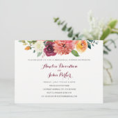 秋水彩フローラ結婚のリハーサルディナー 招待状 (スタンド正面)