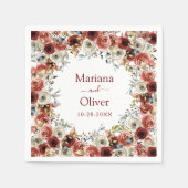 秋水彩フローラ結婚ズ スタンダードカクテルナプキン (正面)