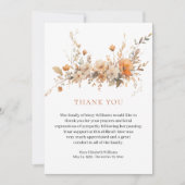 秋水彩フローラ葬式ありがとう サンキューカード (正面)