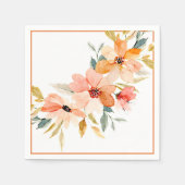 秋水彩フローラ スタンダードカクテルナプキン (正面)