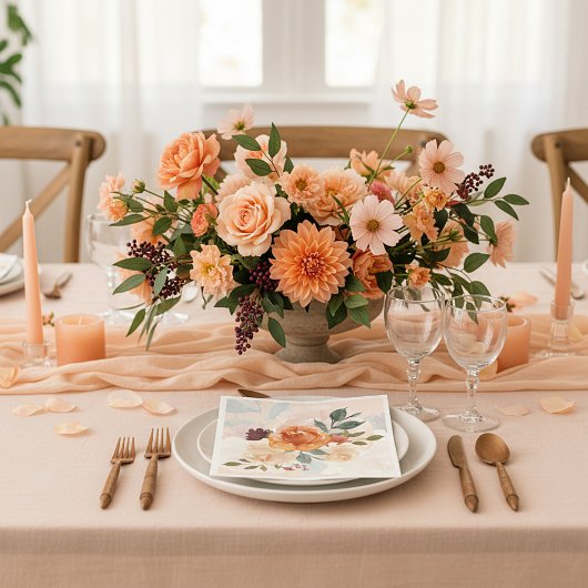 秋水彩フローラ スタンダードカクテルナプキン