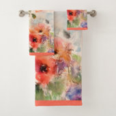 秋水彩ポピー風呂タオルセット バスタオルセット (インサイチュ)