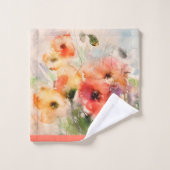 秋水彩ポピー風呂タオルセット バスタオルセット (ウォッシュタオル)