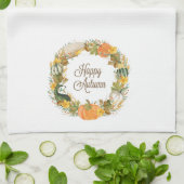 秋水彩リース キッチンタオル (折り畳み)