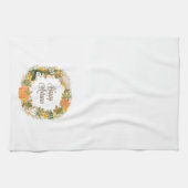 秋水彩リース キッチンタオル (横)