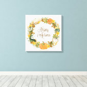 秋水彩リース キャンバスプリント (インサイチュ (ウッドフロア))