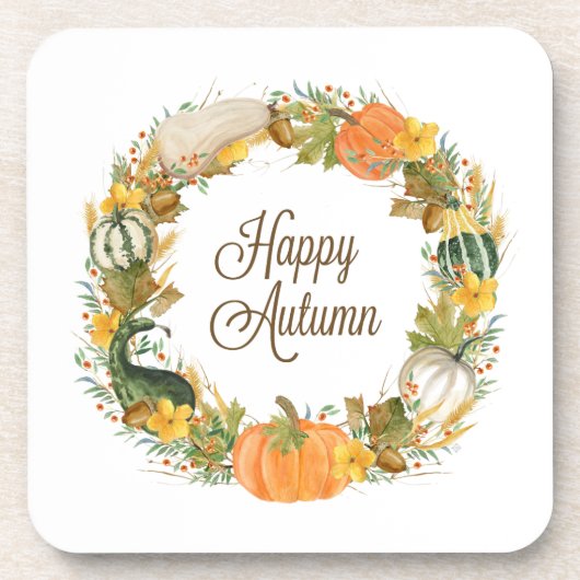 秋水彩リース コースター (正面)