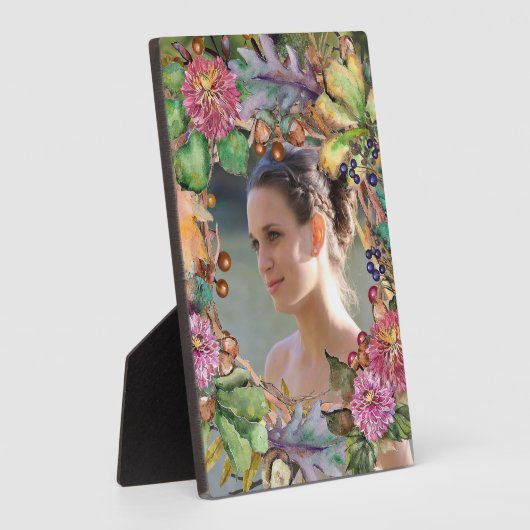 秋水彩リース |フォトフレーム フォトプラーク (側面)