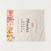 秋水彩ワイルドフラワーベビーシャワーウェルカム タペストリー (正面(横))