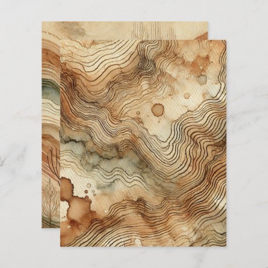 秋水彩木目スクラップブック紙 (正面/裏面)