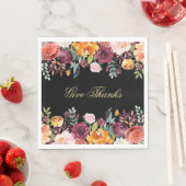 秋水彩植物与え感謝してい品 スタンダードランチョンナプキン (インサイチュ)