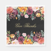 秋水彩植物与え感謝してい品 スタンダードランチョンナプキン (正面)