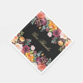 秋水彩植物与え感謝してい品 スタンダードランチョンナプキン (角)