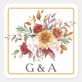 秋水彩植物単図 スクエアシール (正面)