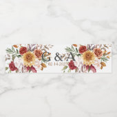 秋水彩植物単版日付 ペットボトルラベル (シングルラベル)