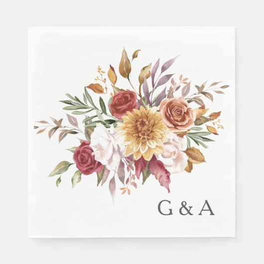 秋水彩植物学 スタンダードランチョンナプキン (正面)