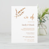 秋水彩焦げオレンジ結婚ズ 招待状 (スタンド正面)