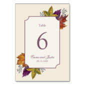 秋水彩秋の葉の重さ テーブルナンバー (裏面)