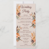 秋水彩素朴フローラ結婚式 プログラム (裏面)