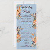 秋水彩素朴フローラ結婚式 プログラム (裏面)