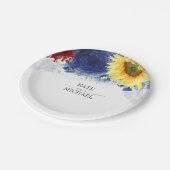 秋水彩花エレガントな結婚式 ペーパープレート (アングル)