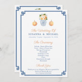 秋水彩花模様とカボチャ結婚の プログラム (正面/裏面)