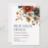 秋水彩花模様リハーサルディナー 招待状 (正面)