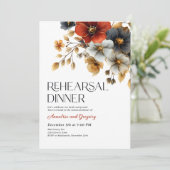 秋水彩花模様リハーサルディナー 招待状 (スタンド正面)