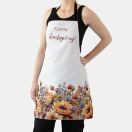 秋水彩花 – 白色 エプロン