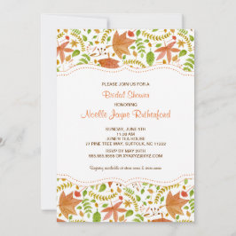 秋水彩葉ブライダルまたはベビーシャワー 招待状