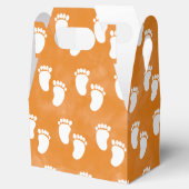 秋水彩赤ちゃんシャワー足跡パターン フェイバーボックス (オープン)