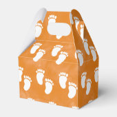 秋水彩赤ちゃんシャワー足跡パターン フェイバーボックス (正面サイド)