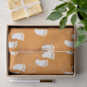 秋水彩赤ちゃんシャワー足跡パターン 薄葉紙 (ギフト)