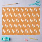 秋水彩赤ちゃんシャワー足跡パターン 薄葉紙 (クラフト)