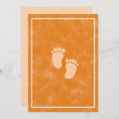 秋水彩赤ちゃんシャワー長方形テンプレート 招待状 (正面/裏面)