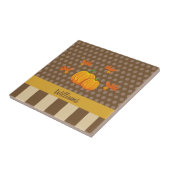 秋水玉模様カボチャ名付き タイル (側面)