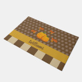 秋水玉模様カボチャ名付き ドアマット (アングル)