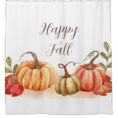 秋水色カボチャとカスタマイズ可能文字 シャワーカーテン (正面)