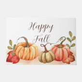 秋水色カボチャとカスタマイズ可能文字 ドアマット (正面)