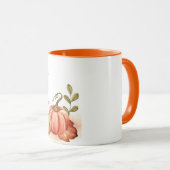 秋水色カボチャとカスタマイズ可能文字 マグカップ (正面右)