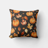秋水色カボチャ紅葉 クッション (正面)