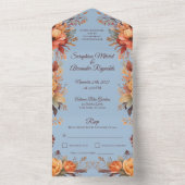 秋水色素朴フローラ結婚 オールインワン招待状 (内側)
