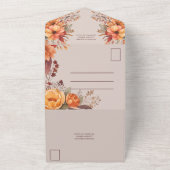 秋水色素朴フローラ結婚 オールインワン招待状 (外側)