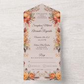 秋水色素朴フローラ結婚 オールインワン招待状 (内側)