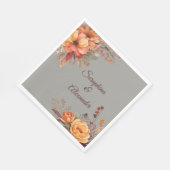 秋水色素朴フローラ結婚 スタンダードランチョンナプキン (角)