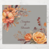 秋水色素朴フローラ結婚 ビールラベル (シングルラベル)