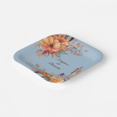 秋水色素朴フローラ結婚 ペーパープレート (傾斜あり)