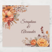 秋水色素朴フローラ結婚 リキュールボトルラベル (シングルラベル)